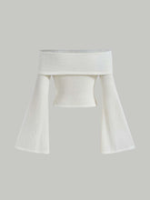 MOD Off Shoulder Bell Sleeve Foldover Front Tee